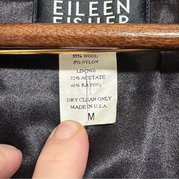 Eileen Fisher Boucle Wool Heavy Warm Pea Coat Women’s size Medium Plum / Purple - Picture 5 of 6